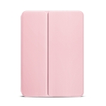 Pure Color Dual-Folding Horizontal Flip Leather Tablet Case with Holder & Sleep / Wake-up Function For iPad mini 6(Pink)