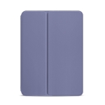 Pure Color Dual-Folding Horizontal Flip Leather Tablet Case with Holder & Sleep / Wake-up Function For iPad mini 6(Purple)