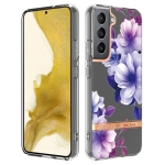 For Samsung Galaxy S22 Flowers and Plants Series IMD TPU Phone Case(Purple Begonia)