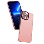 Color-contrast PC + TPU Case For iPhone 13 Pro(Pink+Rose Red)