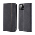 Splicing Skin Feel Magnetic Leather Phone Case For iPhone 13(Black)