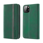 Splicing Skin Feel Magnetic Leather Phone Case For iPhone 13(Green)