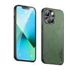 Suede Leather Phone Case For iPhone 13(Matcha Green)