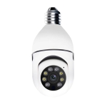 ⁧ESCAM PR001 E27 4MP تتبع الحركة الذكية واي فاي كاميرا قبة للرؤية الليلية تدعم Alexa Google (أبيض)⁩
