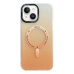 ⁧حافظة هاتف iPhone 15 Plus MagSafe IMD Gradient PC Hybrid TPU (برتقالي)⁩