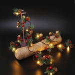 크리스마스 소나무 바늘 다채로운 가벼운 소나무 콘 향상 작풍 끈 램프 길이 : 2m