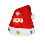 Новогоднее украшение из ворсистой ткани Шляпа Санта-Клауса Люминесцентная рождественская шапка для взрослых, доставка случайного узора