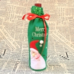 С Рождеством Христовым Санта-Клаус Рождественский обеденный стол Украшение Шампанское Бутылка Вина Сумка