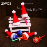 20 STKS Kerst Diner Tafel Decoratie Candy Lollipop Hoed, Niet-geweven Stof Mini Kerstmuts