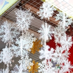 Kerstversiering Sneeuwvlokken 3D Plastic Sneeuwvlok Serie Set