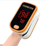 ⁧شاشة عرض LED عالية الدقة لنبض الإصبع جهاز قياس الأكسجين المحمول مراقب الأكسجين في الدم مقياس تأكسج النبض (برتقالي)⁩