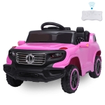 [US Warehouse] 2.4GHz Kids Children LED Lights Remote Control Single Drive Ride On Car Electric Car, Ordinary Music Version (Pink)