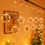 Светодиодные рождественские, желающие кольца занавесные струны огни USB праздник украшения свет