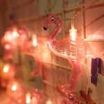 3m Flamingo-vorm USB-stekker Romantisch LED String-vakantielicht, 20 LED's Teenage Style Warm Fairy decoratieve lamp voor Kerstmis, bruiloft, slaapkamer (warm wit)