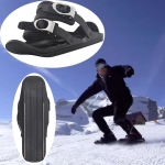One Pair Outdoor Sports Mini Ski Shoes Ski Board, Size: One Size (Black)
