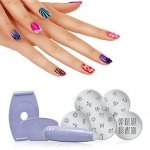 DIY Design Kit Professional Nail Art Stamp Stamping Polish Nail Decoration (Purple)