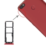 SIM Card Tray + SIM Card Tray + Micro SD Card Tray for Tecno Camon X Pro CA8(Red)