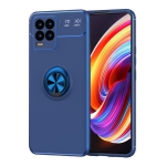 For OPPO Realme 8 / 8 Pro Metal Ring Holder 360 Degree Rotating TPU Case(Blue+Blue)