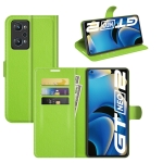 For OPPO Realme GT Neo2 Litchi Texture Horizontal Flip Protective Case with Holder & Card Slots & Wallet(Green)