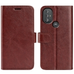 For Motorola Moto G Power 2022 R64 Texture Single Horizontal Flip Phone Protective Case with Holder & Card Slots & Wallet& Photo Frame(Brown)
