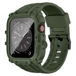 ⁧لساعة Apple Watch Series 8 مقاس 45 ملم من مادة TPU بإطار مدمج وحافظة حزام ساعة مدمجة (أخضر)⁩