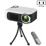 ⁧A2000 Portable Projector 800 Lumen LCD Home Theater Video Projector ، دعم 1080 بكسل ، قابس أمريكي (أبيض)⁩