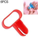 6 PCS Quick Balloon Knotter Latex Balloon Fastener Wedding Party Balloon Accessories(Red)