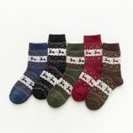5 пар мужских и женских теплых повседневных вязаных шерстяных носков с рождественским дизайном для вечеринок ， Доставка случайного цвета