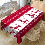 가정용 직사각형 식탁보 크리스마스 다이닝 커피 테이블 천 장식, 크기 : 150x260cm (크리스마스 엘크)
