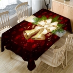 가정용 직사각형 식탁보 크리스마스 다이닝 커피 테이블 천 장식, 크기 : 150x300cm (크리스마스 벨)