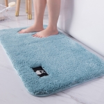سجادة حمام ماصة للحمام وغرفة النوم ، وسادة قدم مانعة للانزلاق ، مقاس: 60x90 سم (أزرق فاتح)