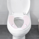 ⁧نوع المعجون المنزلي السميك لمقعد المرحاض العالمي، مقعد المرحاض المقاوم للماء، تسليم نمط عشوائي⁩