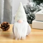 4 PCS 산타 클로스 서 포즈 인형 흰 수염 장식품 크리스마스 창 익명의 인형 장식품 (흰색)