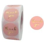 5 PCS  Hot Stamping Thank You Sticker Seal Sticker  Gift Wedding Decoration, Size: 2.5 cm/1 inch(C-09)