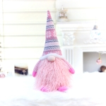 Christmas Faceless Dolls Holiday Decorations Children Gift, Style: 32013 (Pink)
