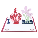 2 PCS Thanksgiving Mother Day Blessing Three-Dimensional Card Paper Sculpture 3D Holiday Card