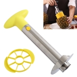 Stainless Steel Pineapple Peeler Slicers Fruit Cutter Kitchen Tools(Yellow handle)