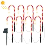 Solar Cane Light 8 in 1 Christmas Decoration Garden Lawn Lights (As Show)