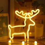 Kerstdecoratie Neon lichten aan de muur gemonteerde ornamenten, Spec: Elk-Warm Light