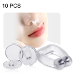 ⁧10 PCS Mini Silicone Magnetic Snoring Stopper (شفاف)⁩