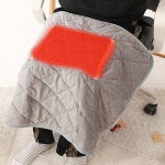 ⁧بطانية يو اس بي كهربائية مفردة صوف كريستالي تدفئة شتوية دافئة ، مقاس: 60 × 80 سم (رمادي)⁩