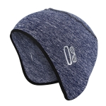 ⁧الرياضة في الهواء الطلق الدافئة قبعة الأذن خوذة بطانة الشتاء ركوب الجمجمة قبعة ، الحجم: رمز مجاني (أبيض أزرق)⁩