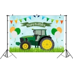 Traktor Geburtstags-Hintergrund – 150 X 90 Cm, Vinyl, Für 1.-6. Geburtstag, Party-Deko Mit Bauernhof-Motiv