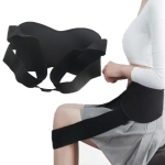 ⁧حزام مساعد لدعم الخصر المستقر ومضاد للحدباء أثناء الجلوس (أسود)⁩