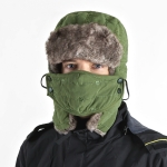 ⁧في الهواء الطلق حماية الوجه الرقبة قناع قبعة تسلق الجبال التزلج ركوب قبعة الشتاء (الجيش الأخضر)⁩