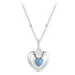 ⁧قلادة قلب الحب المضيئة المطلية بالبلاتينيوم من الفضة الاسترليني S925 (BSN375)⁩