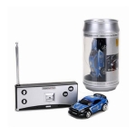 Coke Can Mini RC Car Radio Remote Control Micro Racing Car Blue