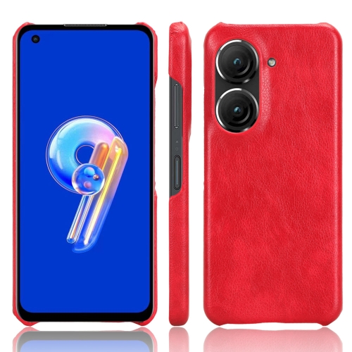 

For ASUS Zenfone 9 Litchi Texture Back Cover Phone Case (Red)