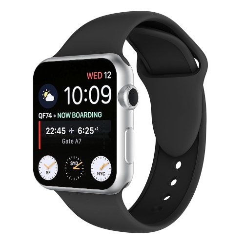 

Double Rivets Silicone Watch Band for Apple Watch Series 3 & 2 & 1 38mm(Black)