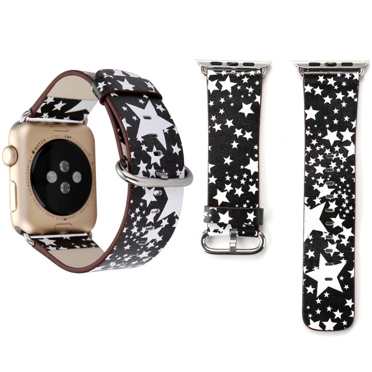 

Fashion Pattern Genuine Leather Wrist Watch Band for Apple Watch Series 3 & 2 & 1 38mm